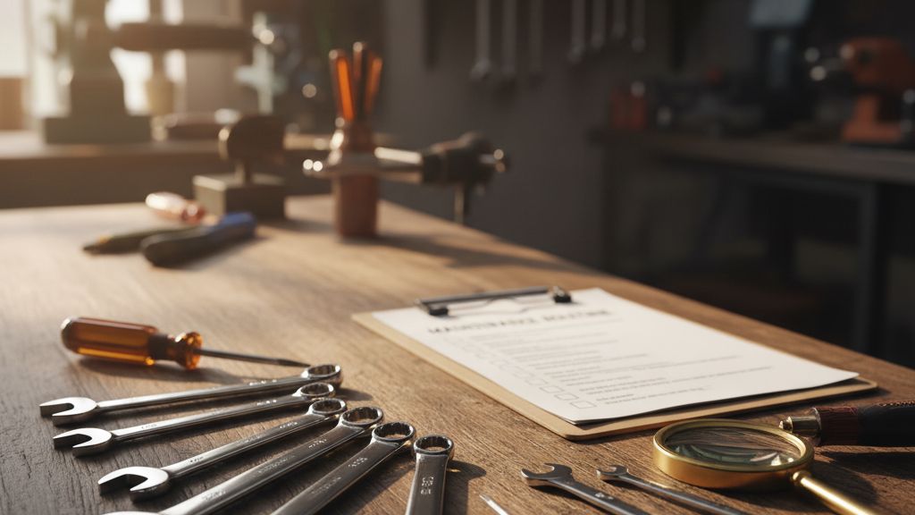 wordpress-karbantartas-mikor-bizd-szakemberre-a-we Professzionális szerszámok egy mesterember munkaasztalán, karbantartási munkához készítve